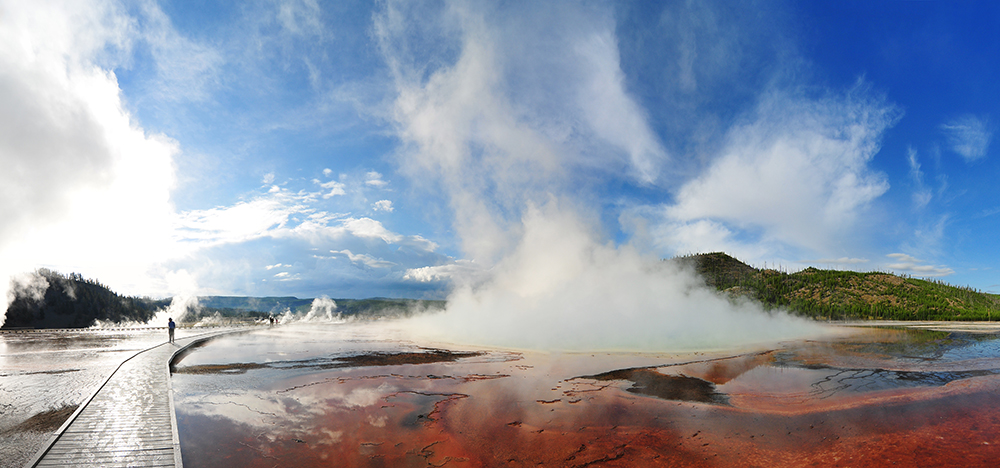 USA YELLOWSTONE NP, Grand Prismatic  Panorama 0269b